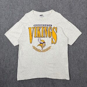 Vintage Minnesota Vikings T Shirt Large Mens Single Stitch Short Sleeve 90s 0221